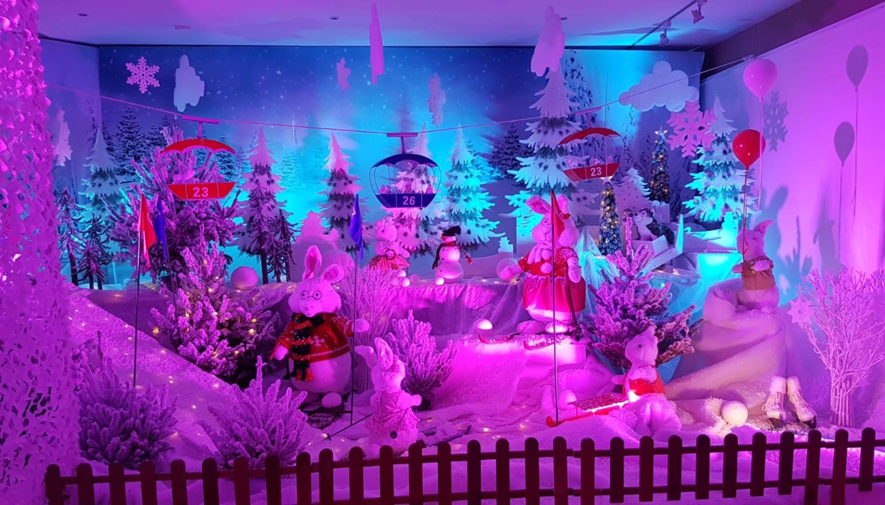 décoration intérieure Automates Lapins aux sports d'hiver