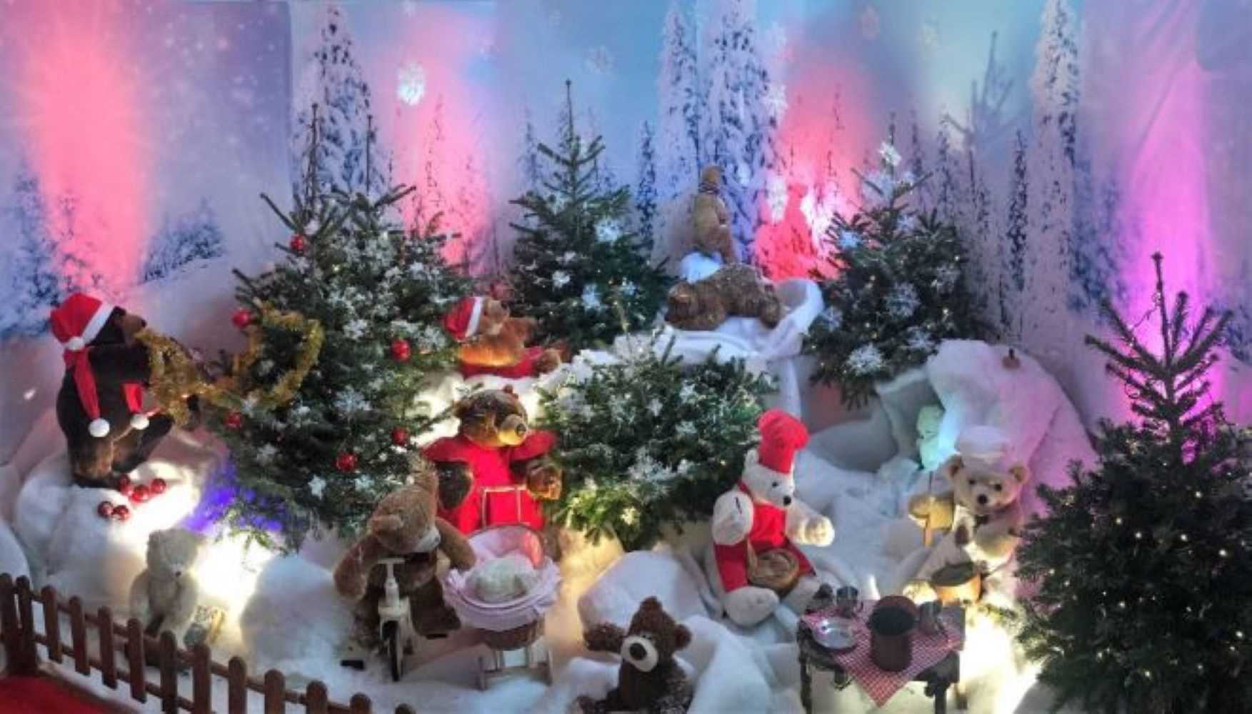 Automates de Noël  les ours préparent noël
