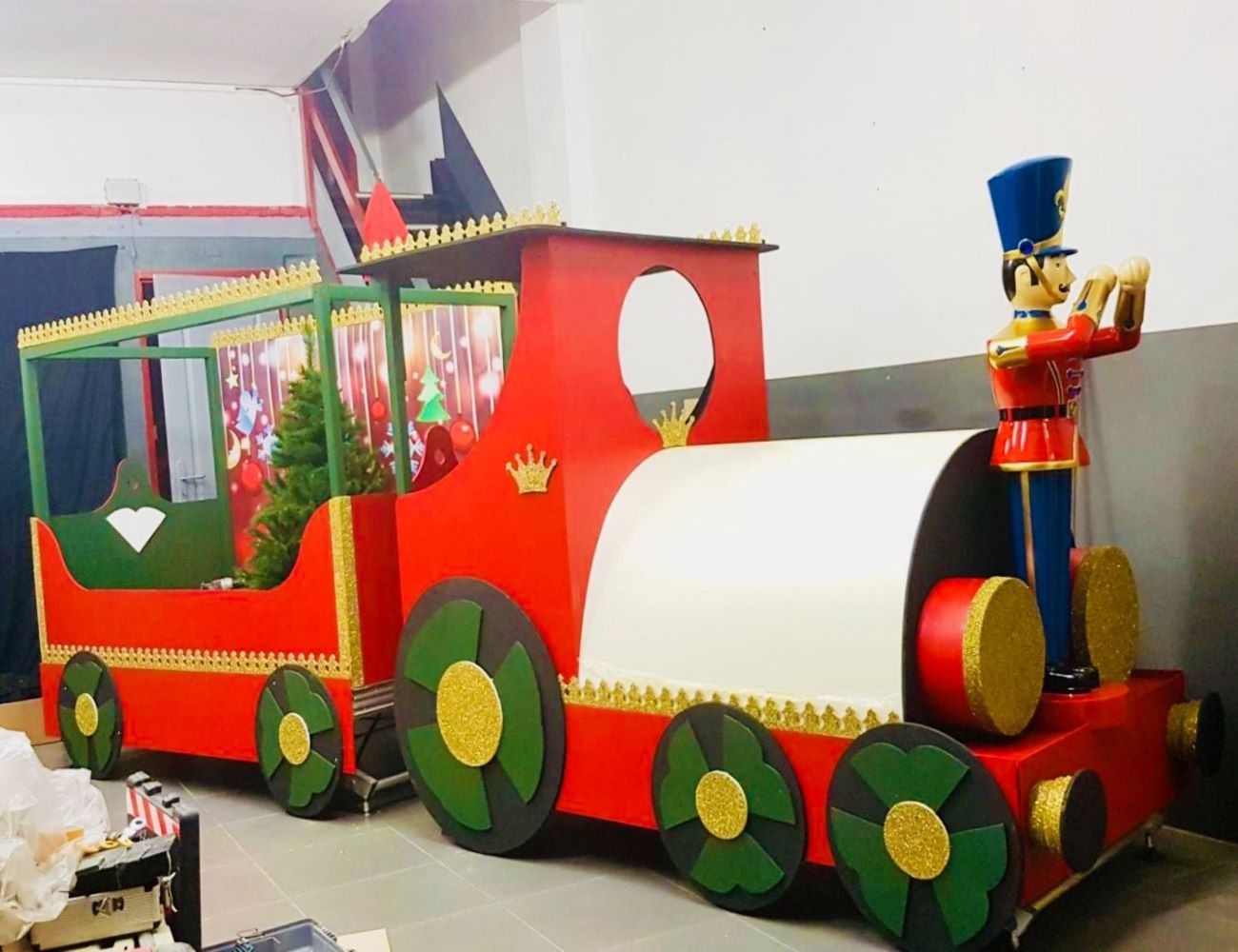 Train de Noël XXL en bois
